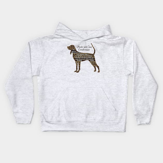 Black and Tan Coonhound Kids Hoodie by ApolloOfTheStars